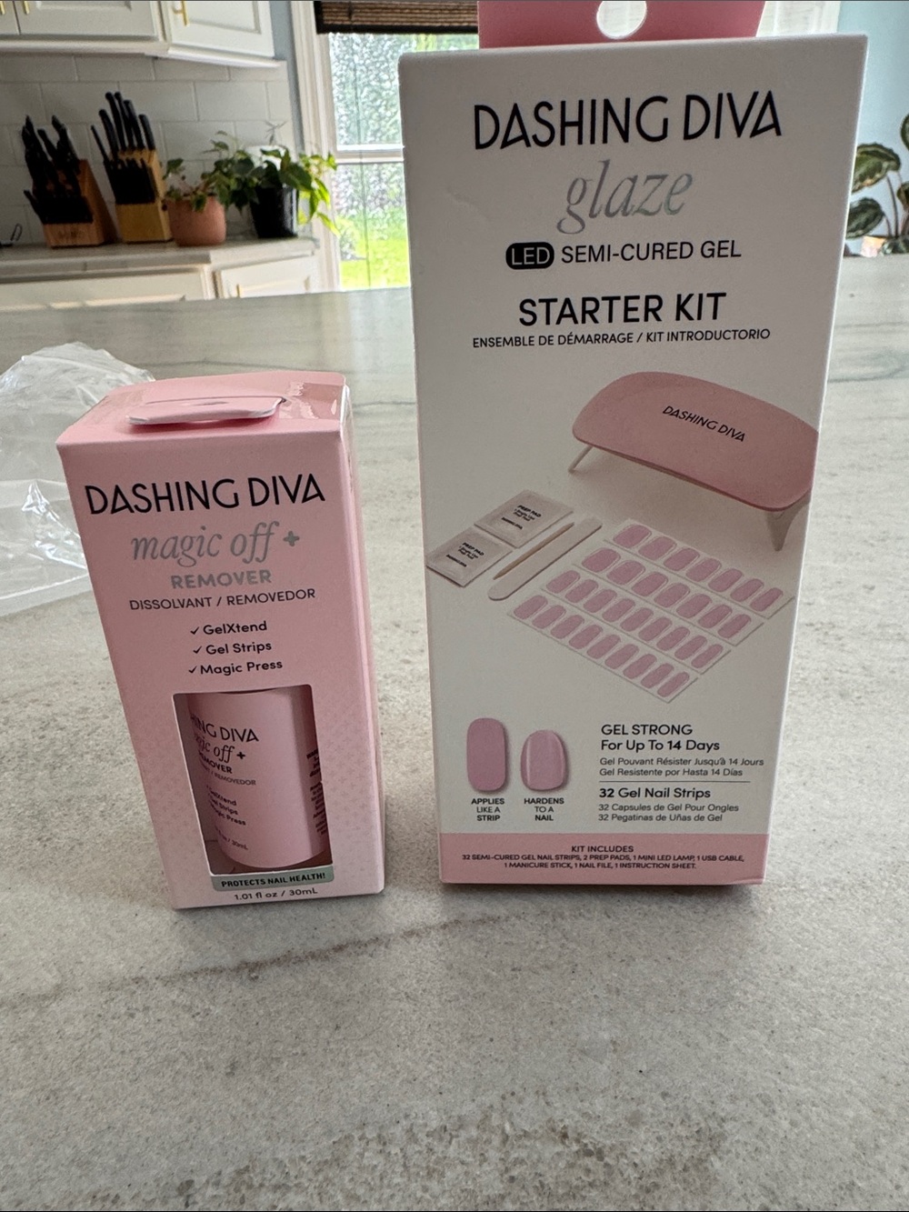 Dashing Diva Glaze LED Starter Kit & Magic Off Remover - Pink